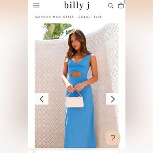 Billy J blue maxi cut out dress